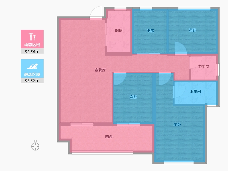 河北省-保定市-荣盛锦绣书苑-101.00-户型库-动静分区