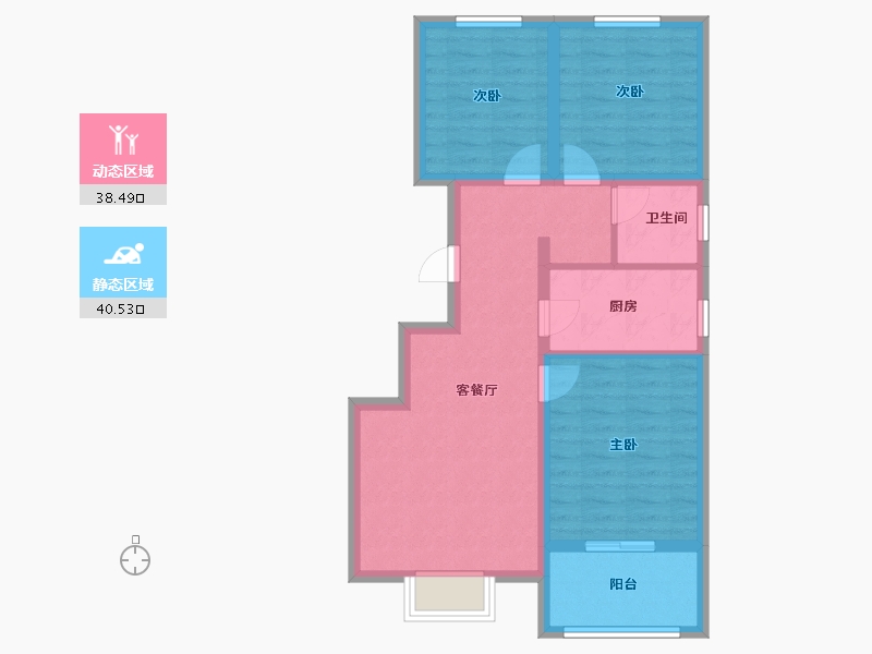 河北省-保定市-荣盛锦绣书苑-70.00-户型库-动静分区