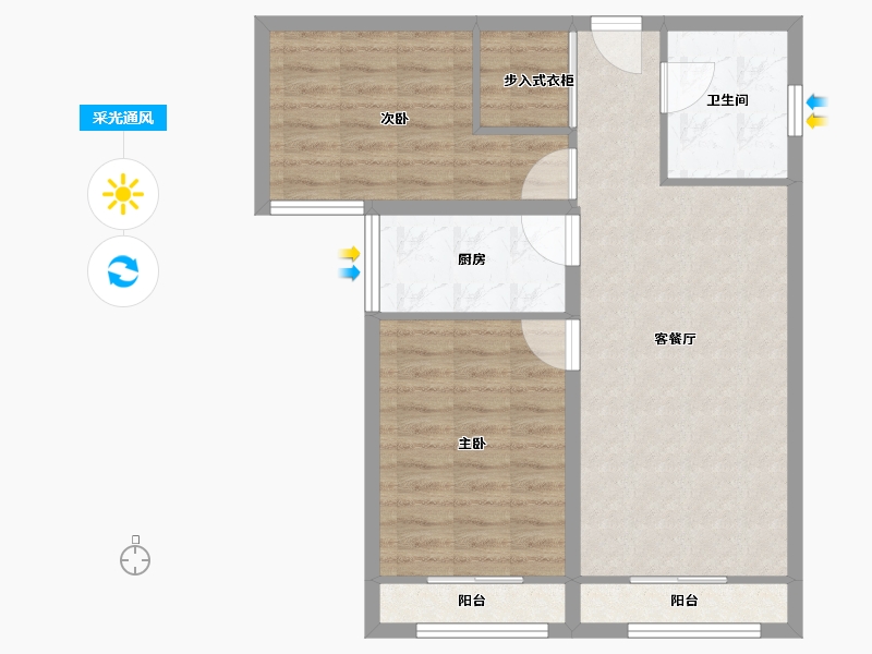 河北省-保定市-京能璞园-72.00-户型库-采光通风