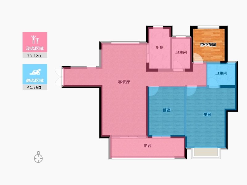 江苏省-常州市-星河国际-112.00-户型库-动静分区