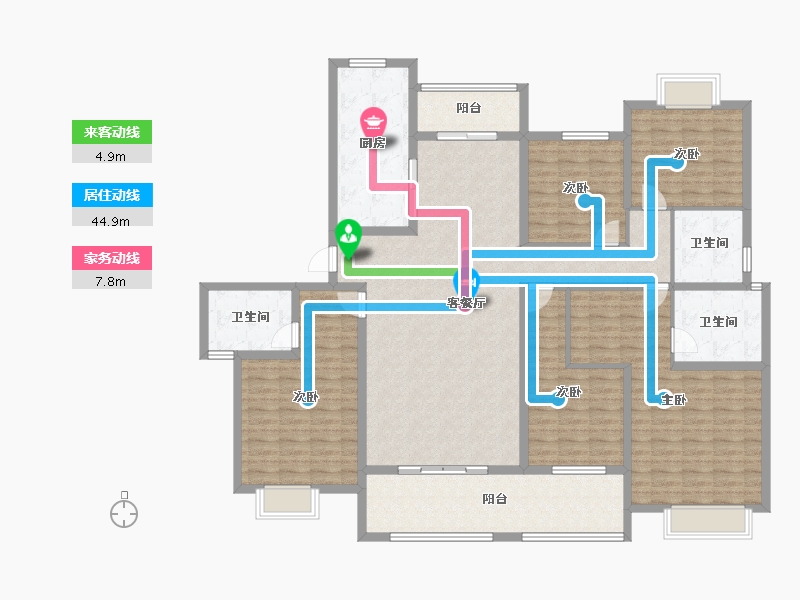 湖北省-荆门市-岚光·瑞丽湾-177.88-户型库-动静线