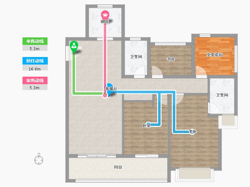 江苏省-常州市-星河国际-116.00-户型库-动静线