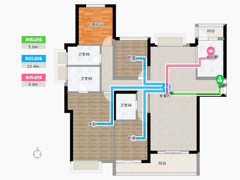 江苏省-常州市-星河国际-136.00-户型库-动静线