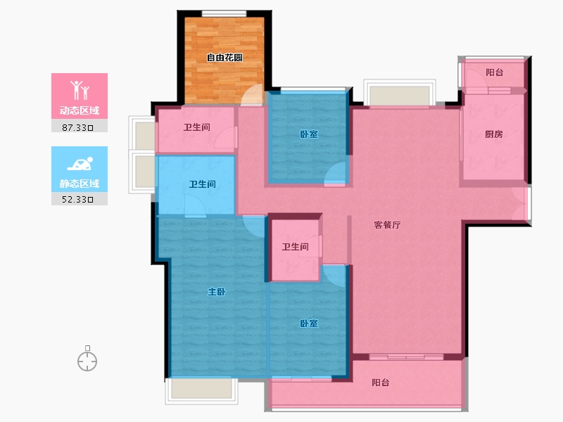 江苏省-常州市-星河国际-136.00-户型库-动静分区