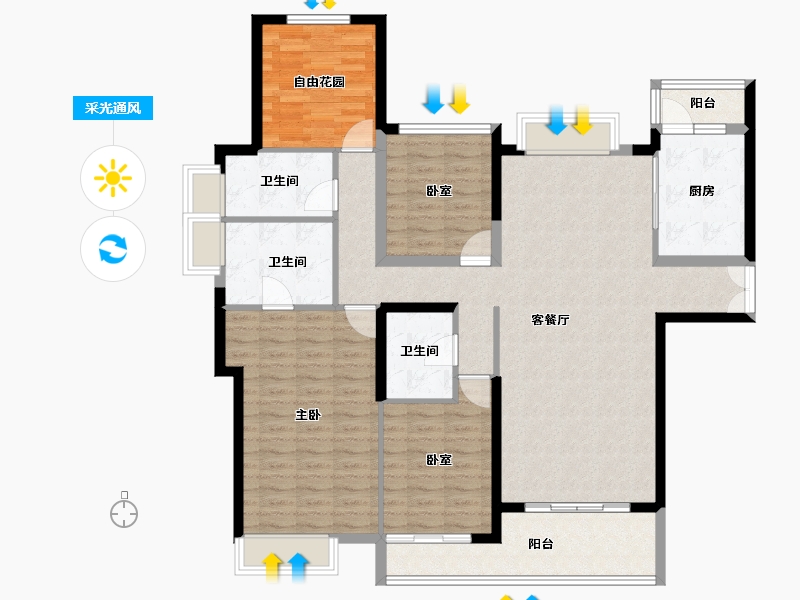 江苏省-常州市-星河国际-136.00-户型库-采光通风