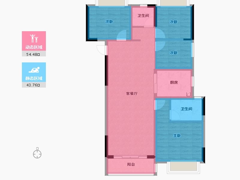 湖北省-武汉市-武汉诺德逸园-87.82-户型库-动静分区