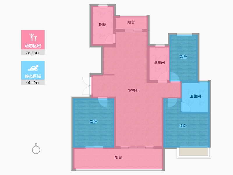 河南省-周口市-扶沟建业山水湖城-112.00-户型库-动静分区