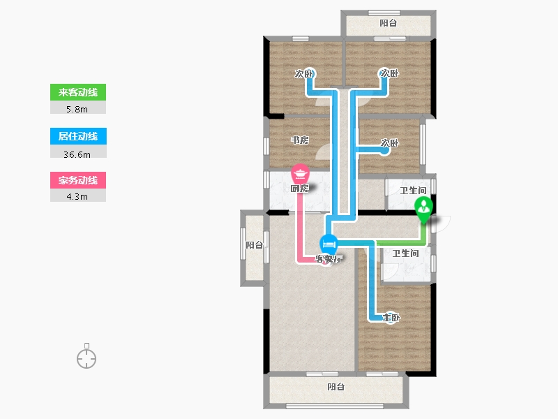 广西壮族自治区-玉林市-广汇城-134.00-户型库-动静线