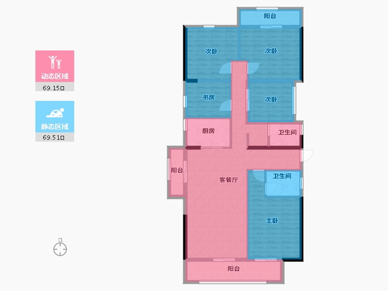 广西壮族自治区-玉林市-广汇城-134.00-户型库-动静分区