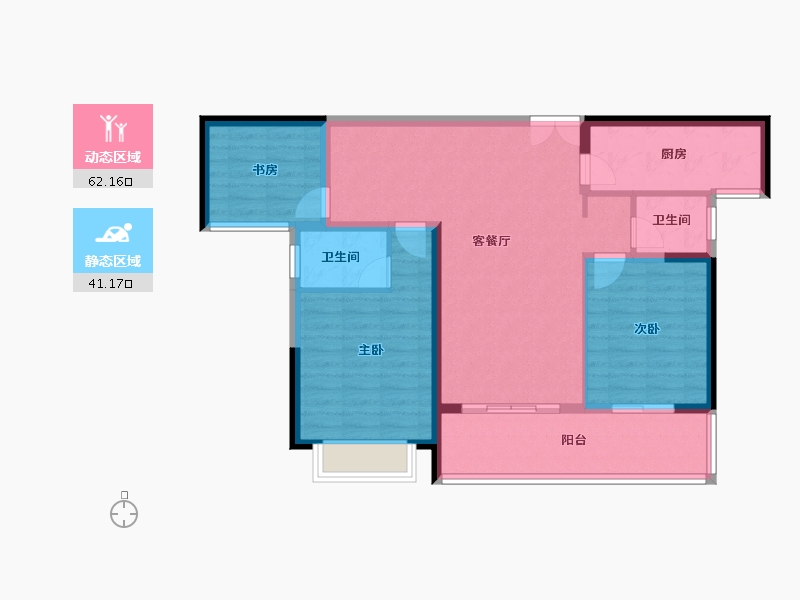 江苏省-常州市-星河国际-92.96-户型库-动静分区