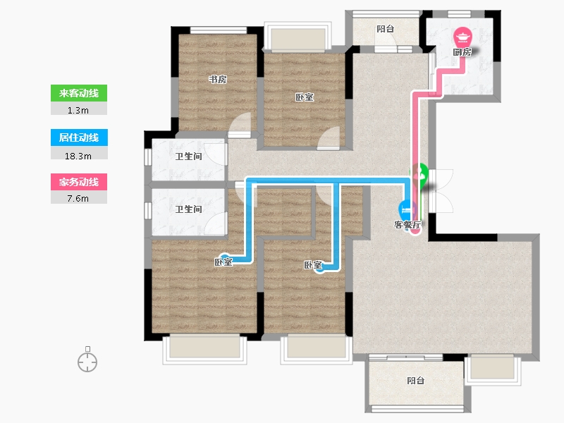 四川省-成都市-电建地产洺悦玺-115.61-户型库-动静线