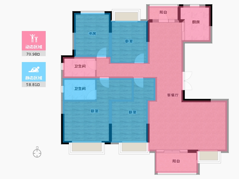 四川省-成都市-电建地产洺悦玺-115.61-户型库-动静分区