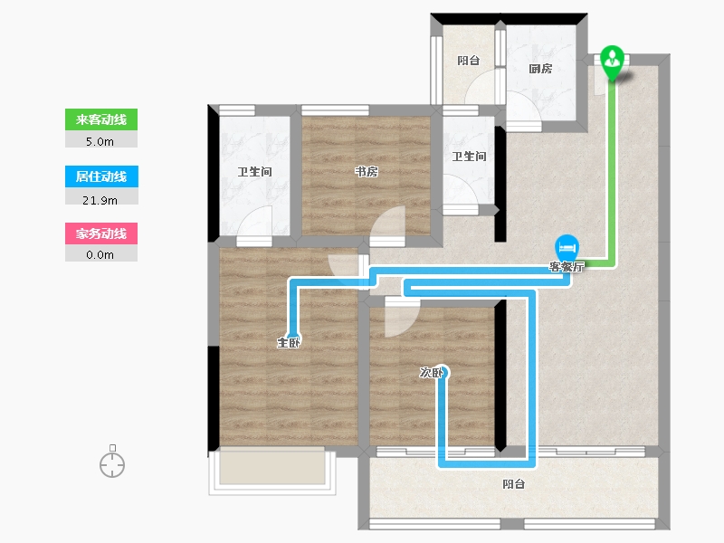 云南省-玉溪市-金科·集美玉溪-82.08-户型库-动静线