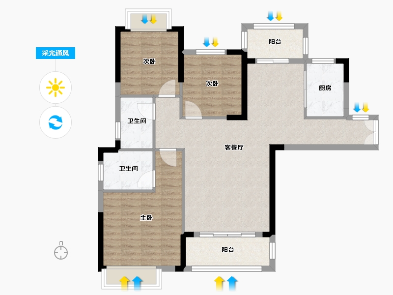 湖南省-湘西土家族苗族自治州-大汉新城-93.04-户型库-采光通风