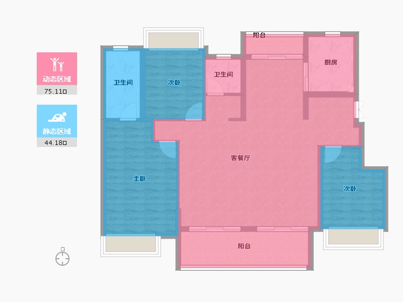 江西省-上饶市-江天农博城天一学府-108.02-户型库-动静分区