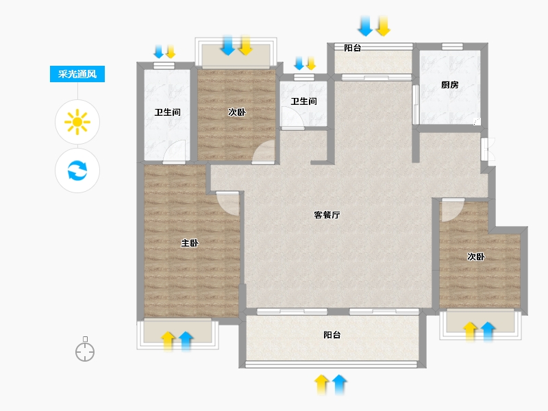 江西省-上饶市-江天农博城天一学府-108.02-户型库-采光通风