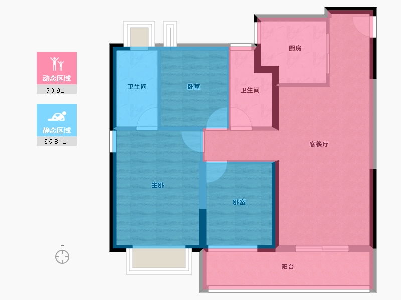 云南省-昆明市-大华锦绣山海-78.13-户型库-动静分区