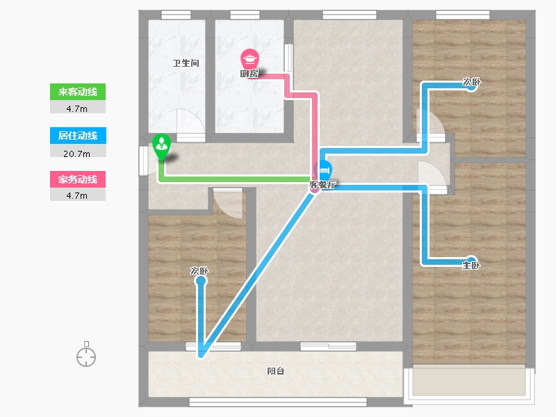 山东省-淄博市-山东省淄博市临淄区闻韶北生活区-103.00-户型库-动静线