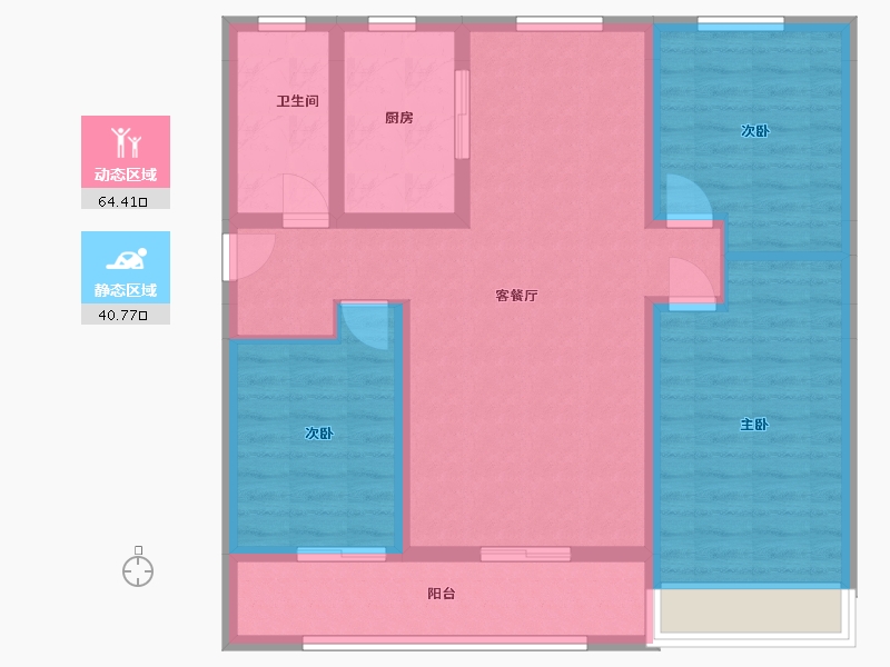 山东省-淄博市-山东省淄博市临淄区闻韶北生活区-103.00-户型库-动静分区