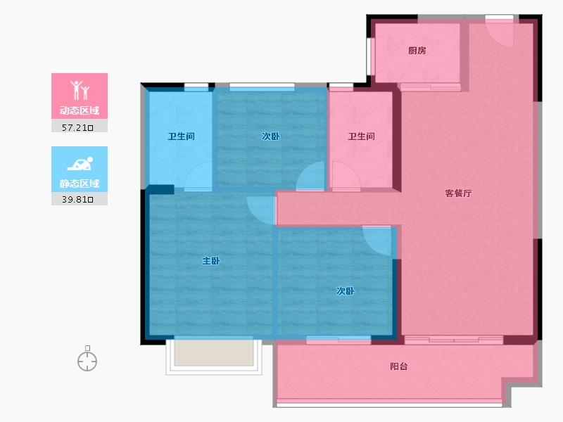 福建省-莆田市-滨海南城府-87.67-户型库-动静分区