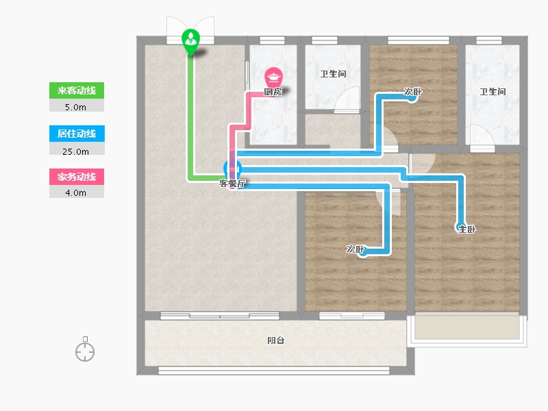 河南省-周口市-永威·东棠-101.61-户型库-动静线