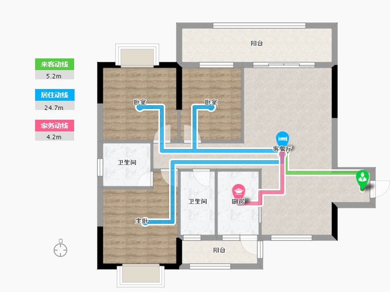 广西壮族自治区-玉林市-天润盛府-98.98-户型库-动静线