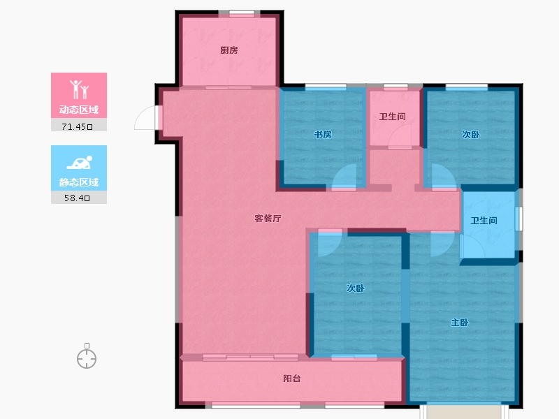 山东省-滨州市-海通·鹊水蓝庭-116.00-户型库-动静分区