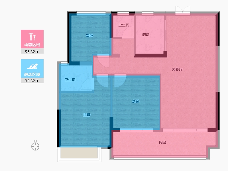 江西省-上饶市-盛峰·永盛家园-85.32-户型库-动静分区