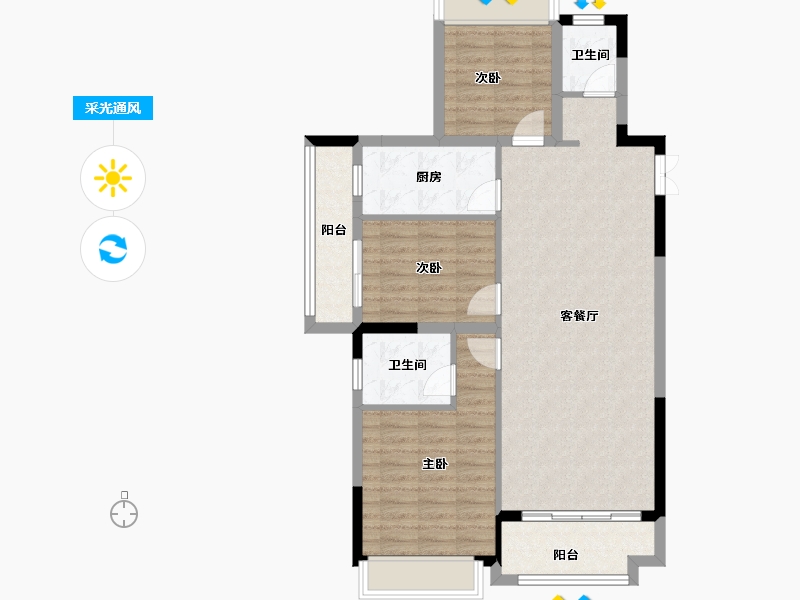 江西省-上饶市-盛峰·永盛家园-91.22-户型库-采光通风