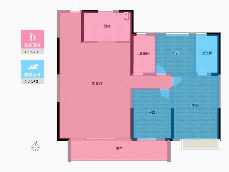 山东省-滨州市-惠众百一·天泰印象-124.00-户型库-动静分区