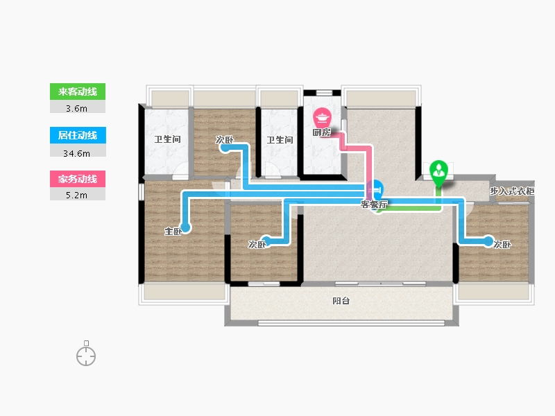 江苏省-南京市-颐和铂岸江璟-132.00-户型库-动静线