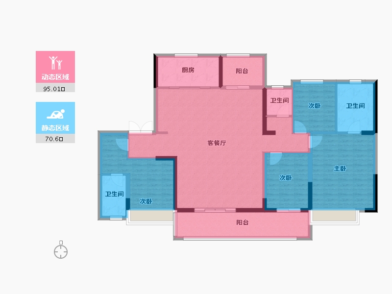 江苏省-南京市-玖宸府-150.40-户型库-动静分区