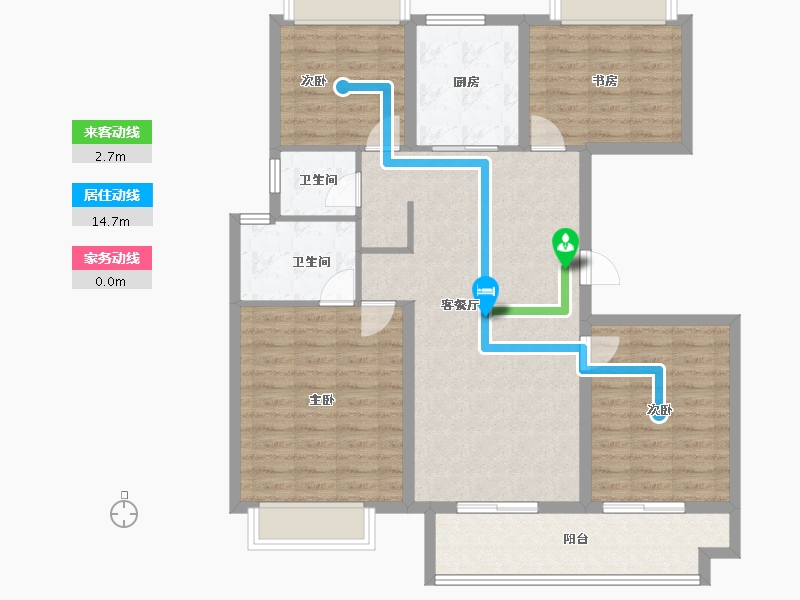 湖北省-武汉市-武汉诺德逸园-106.83-户型库-动静线