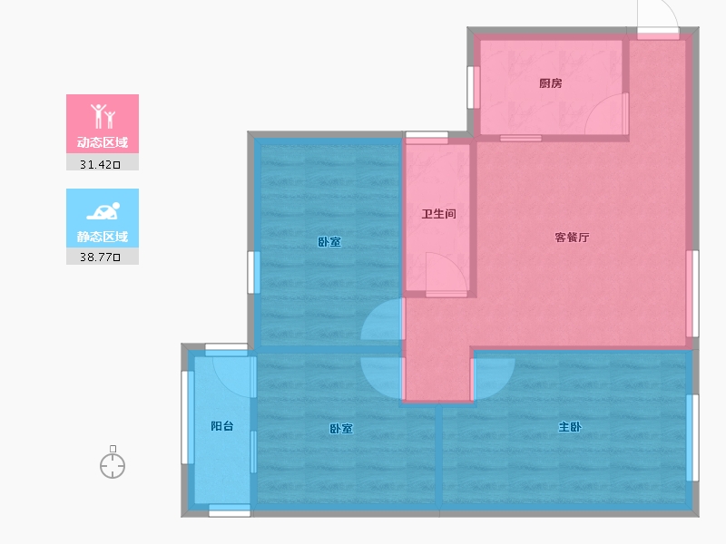 广东省-广州市-园-77.00-户型库-动静分区