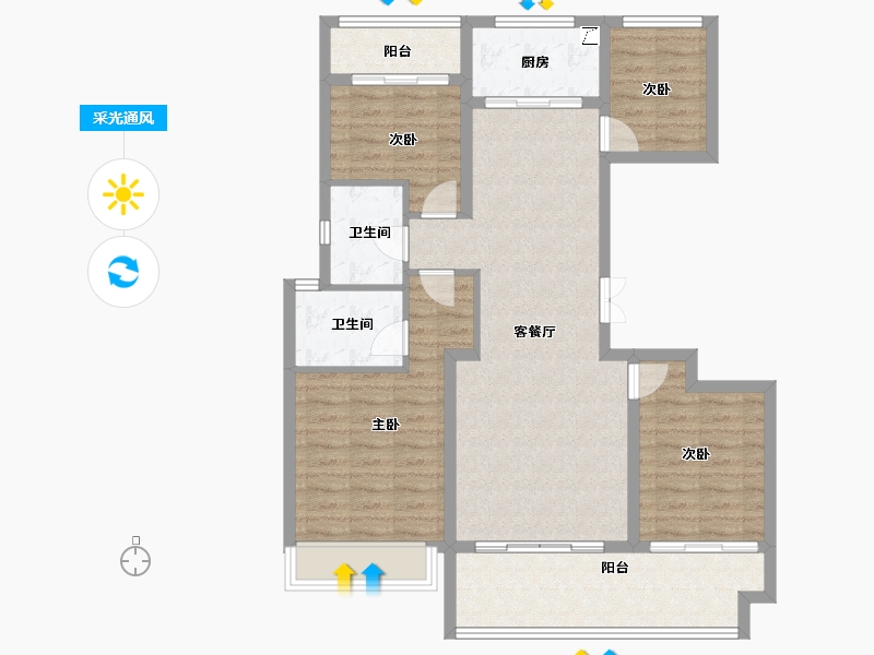 江西省-上饶市-江天农博城天一学府-99.99-户型库-采光通风