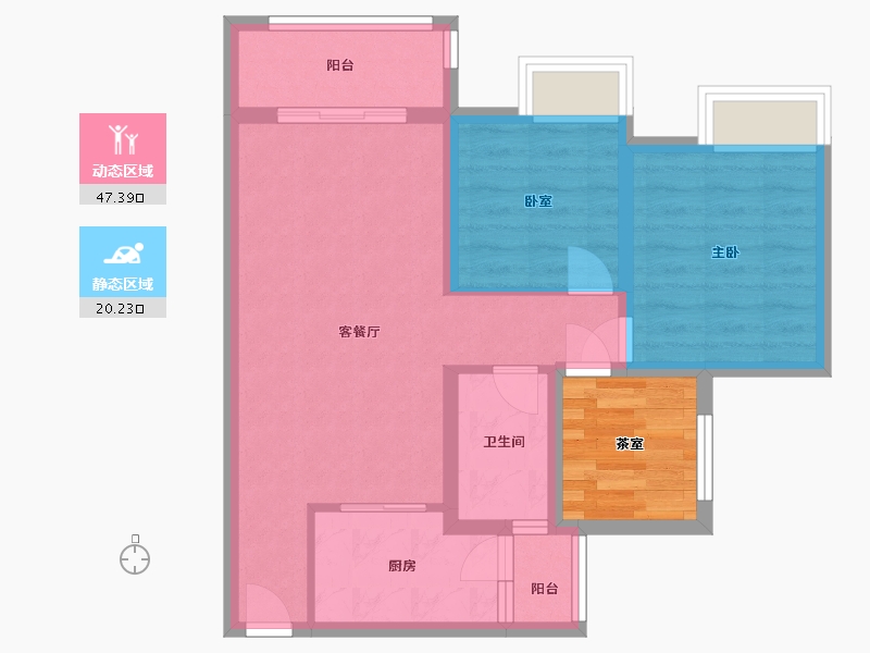 广东省-广州市-中国铁建国际花园-65.00-户型库-动静分区