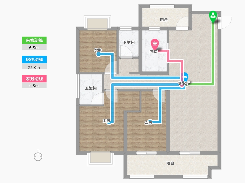 河南省-信阳市-正弘新城-102.97-户型库-动静线