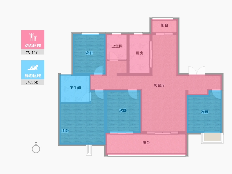 河南省-周口市-扶沟建业山水湖城-115.20-户型库-动静分区