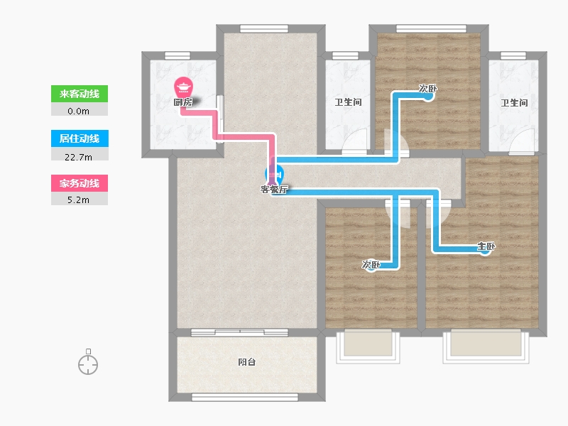 河南省-周口市-景园·盛世华都-102.31-户型库-动静线