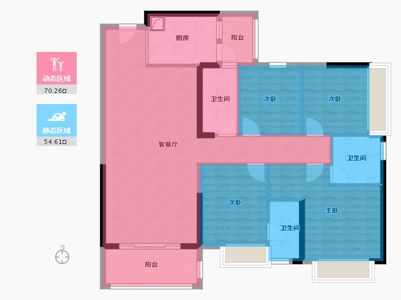 广东省-云浮市-筠州小镇-112.00-户型库-动静分区