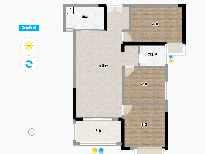 湖南省-湘西土家族苗族自治州-大汉新城-81.81-户型库-采光通风