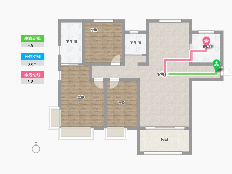 河南省-周口市-景园·盛世华都-107.21-户型库-动静线