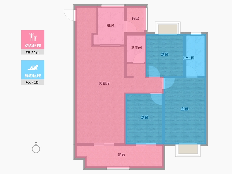 河南省-信阳市-正弘新城-102.10-户型库-动静分区