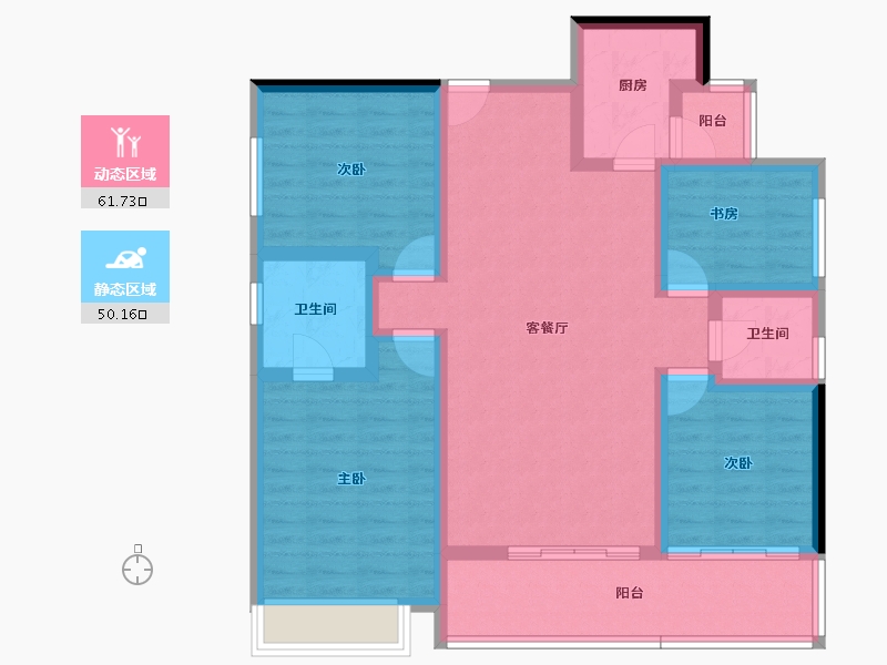 云南省-玉溪市-金科·集美玉溪-99.04-户型库-动静分区