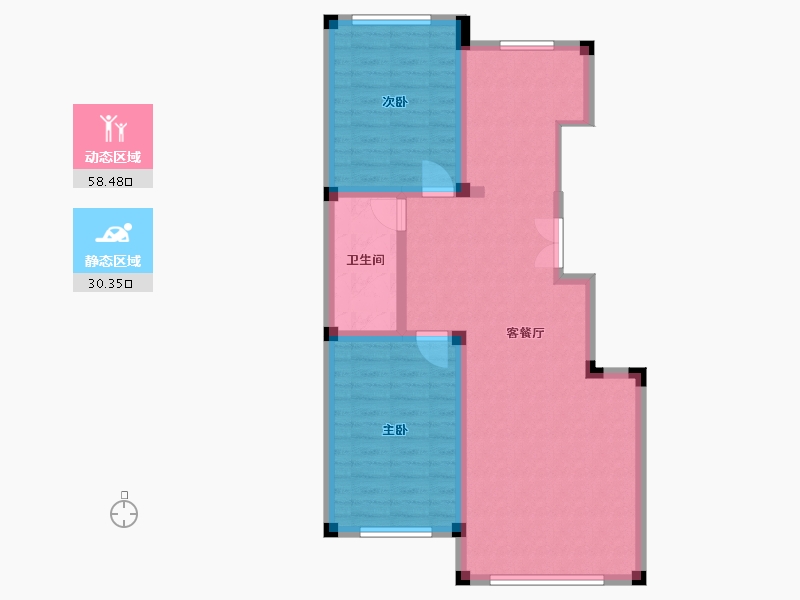 内蒙古自治区-兴安盟-万合·观湖兴景-110.00-户型库-动静分区