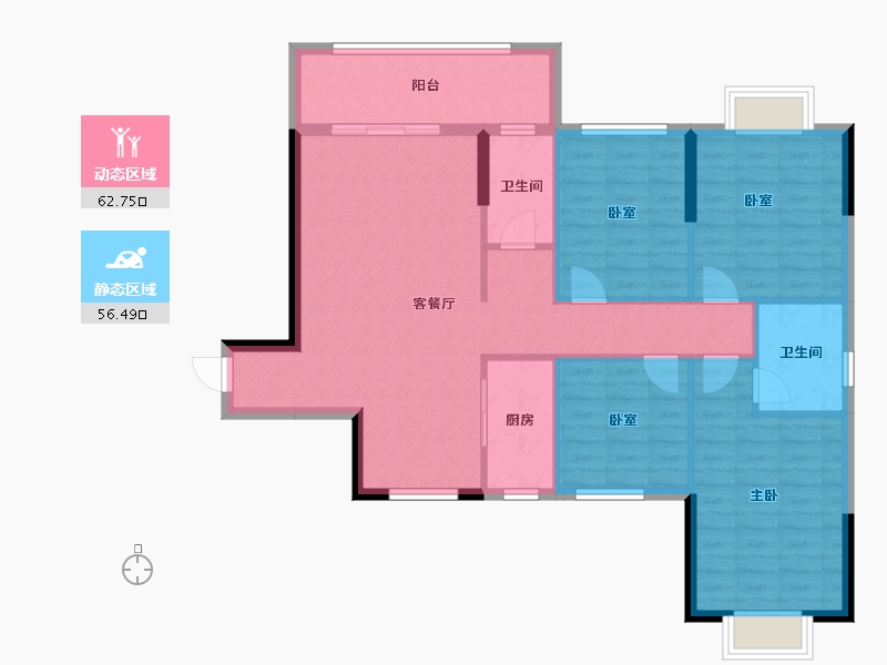 广西壮族自治区-玉林市-天润盛府-108.22-户型库-动静分区