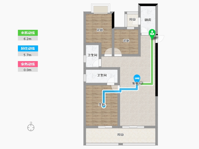 云南省-玉溪市-邦泰·天誉-92.58-户型库-动静线