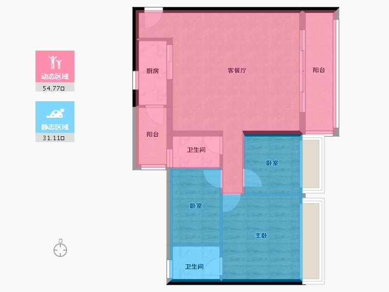 云南省-昆明市-大华锦绣山海-77.16-户型库-动静分区