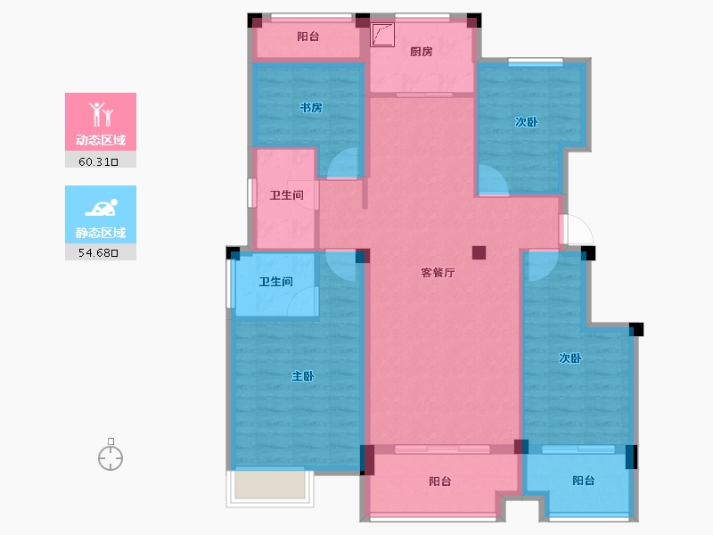 安徽省-黄山市-佩安佳苑-102.22-户型库-动静分区