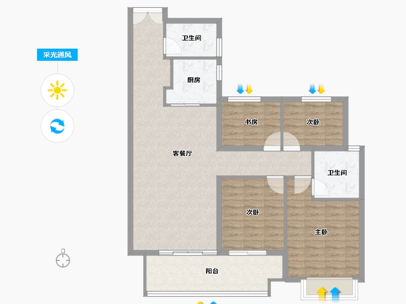 福建省-莆田市-联发君领天玺-99.10-户型库-采光通风